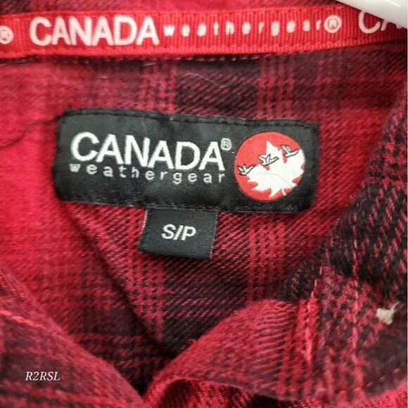 Canada Weathergear red  pearl snaps button down flannel womens s/p - Picture 5 of 10